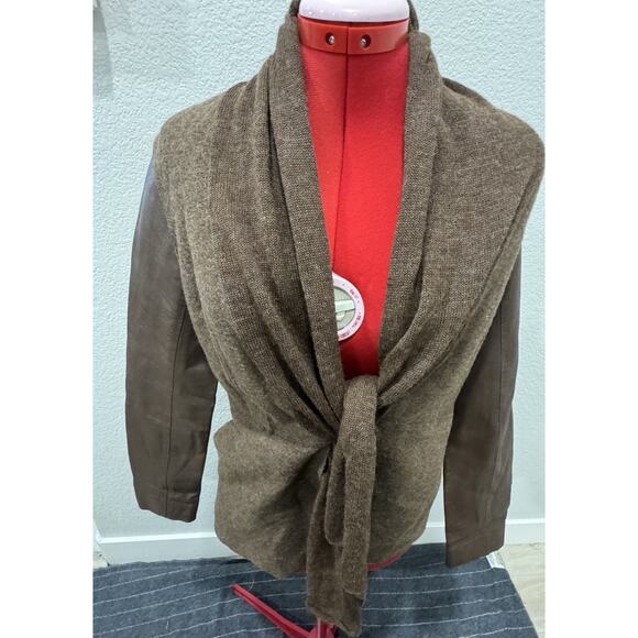Stella Carakasi Brown Tie Front Cardigan Sweater Womens Size Small - Picture 1 of 7
